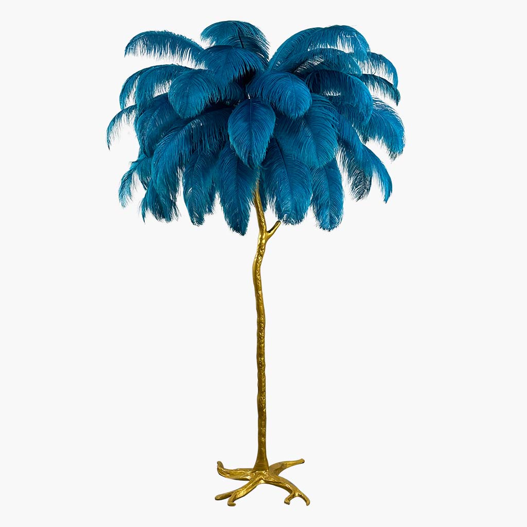 Plume Ostrich Feather Floor Lamp