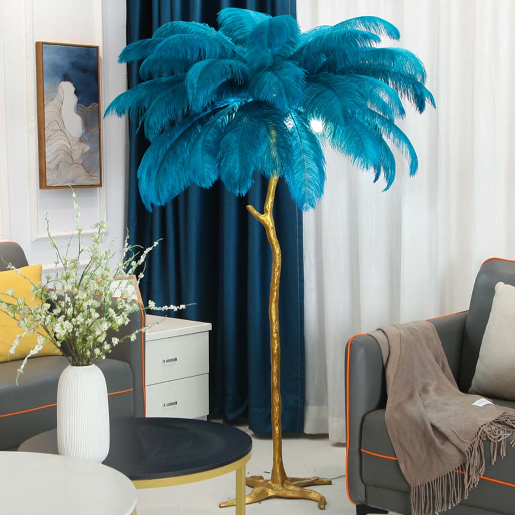 Plume Ostrich Feather Floor Lamp