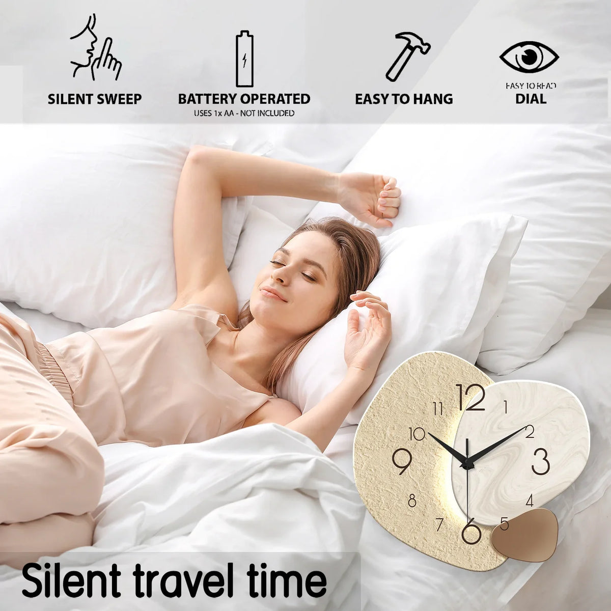 TempoStone Modern Silent Wall Clock