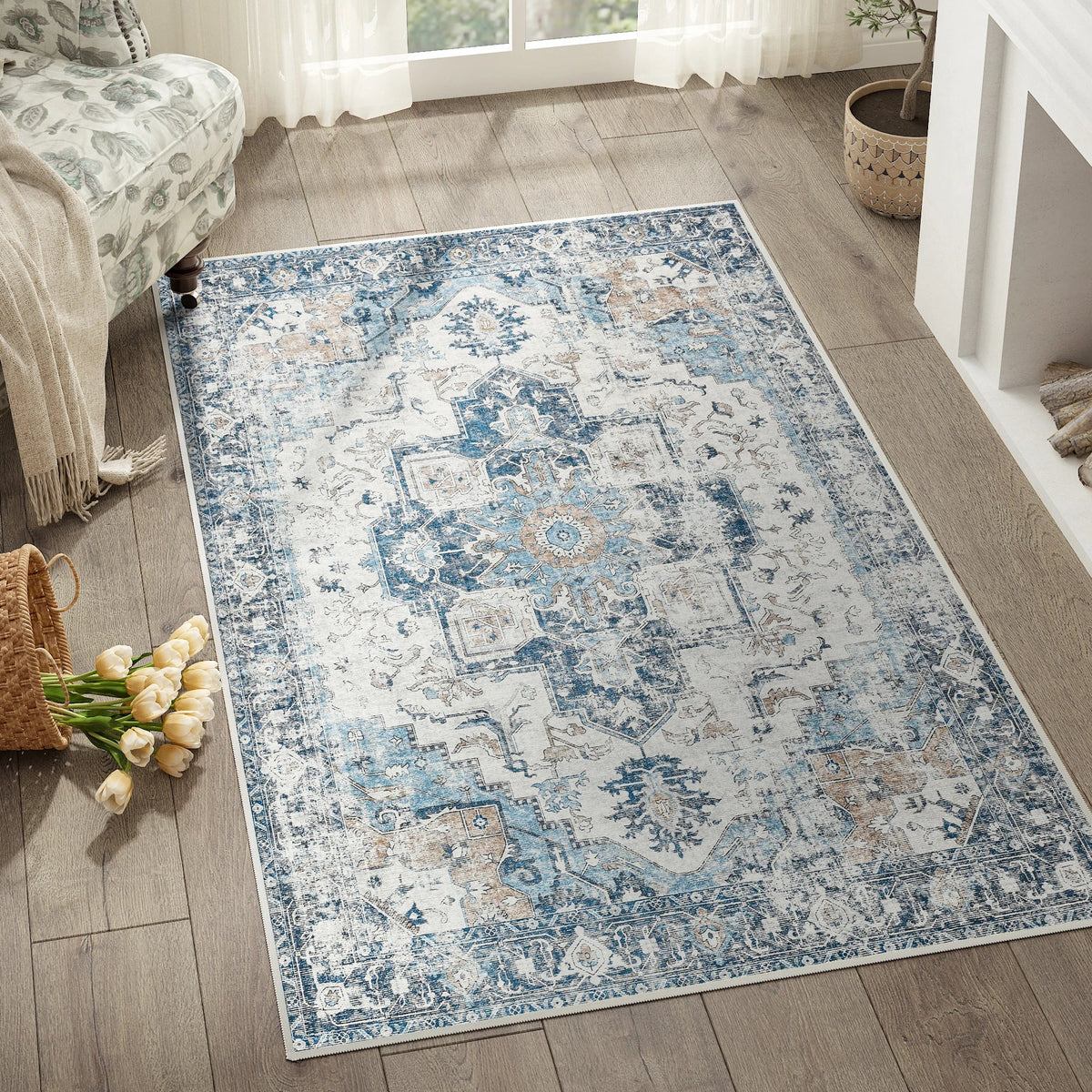Heritage Medallion Oriental Style Area Rug