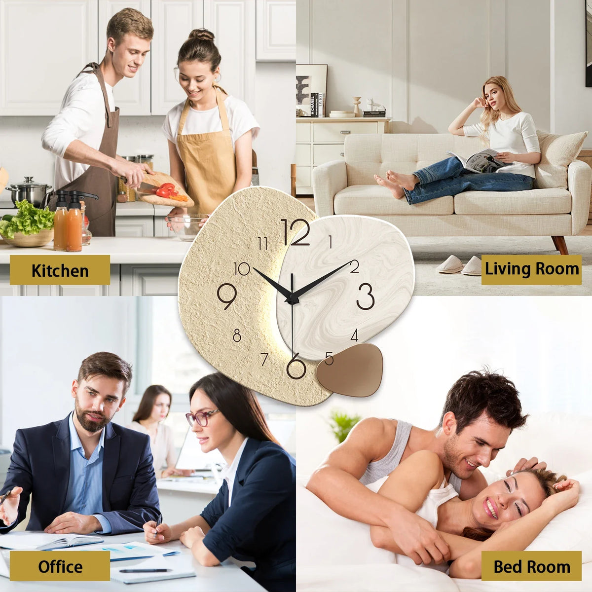 TempoStone Modern Silent Wall Clock