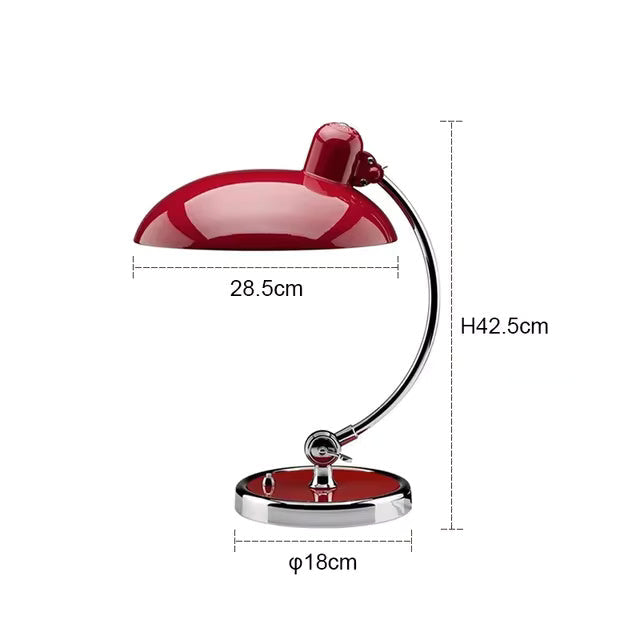 ScandiArc Curved Metal Table Lamp with Domed Shade