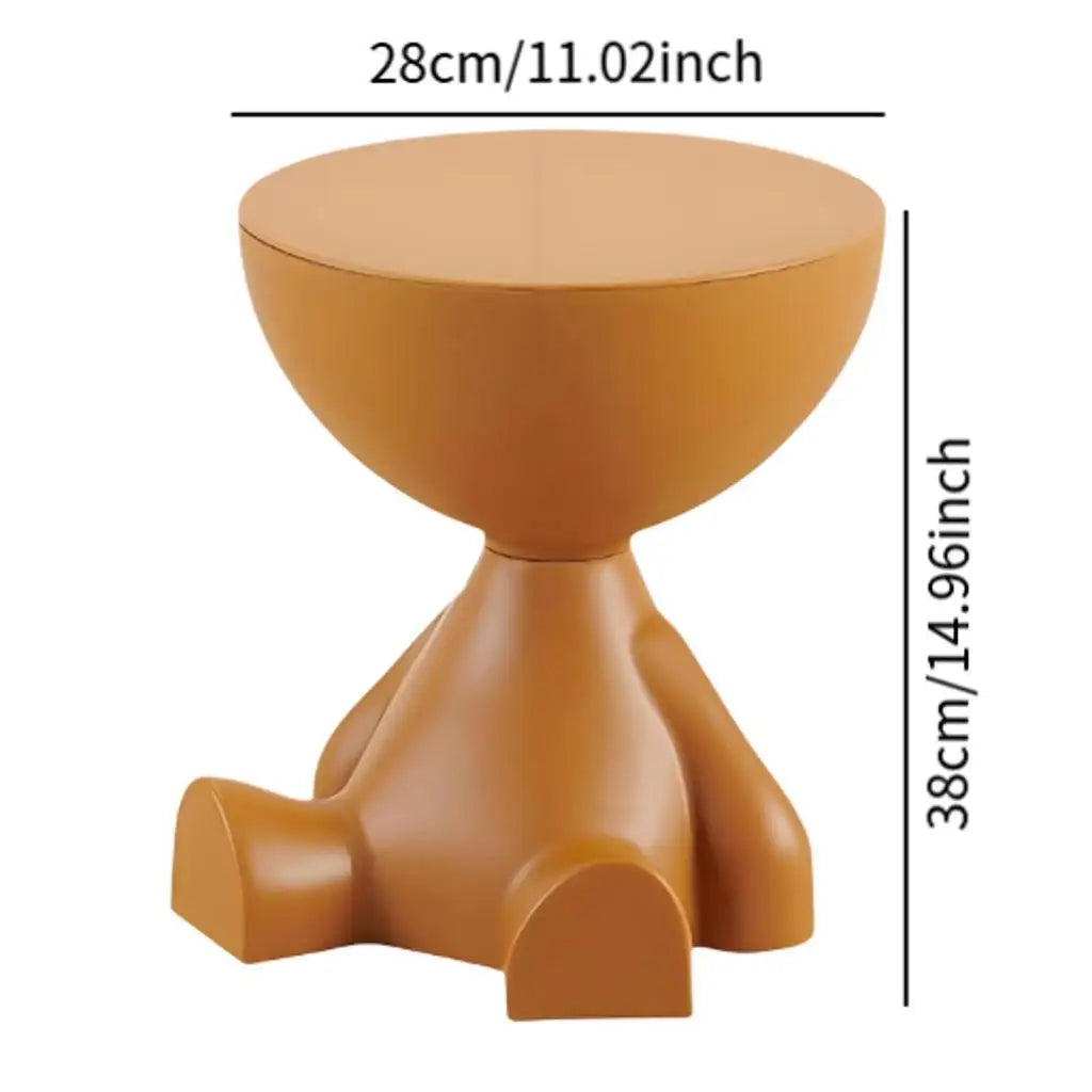 Cartoon Bear Side Table with Hidden Storage