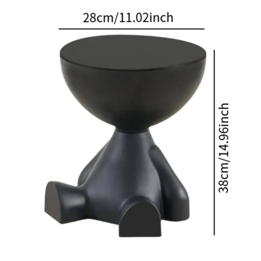 Cartoon Bear Side Table with Hidden Storage