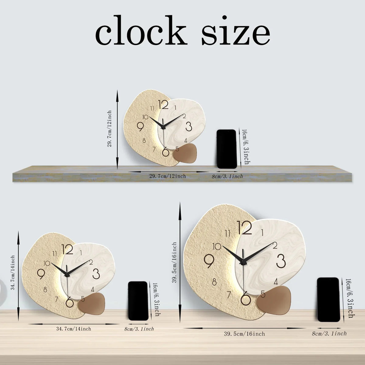 TempoStone Modern Silent Wall Clock