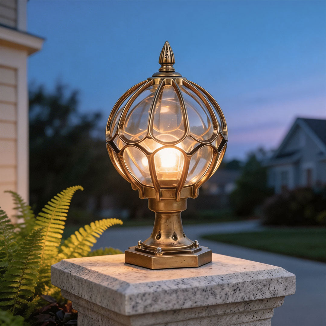 Harrow Globe Pillar Light