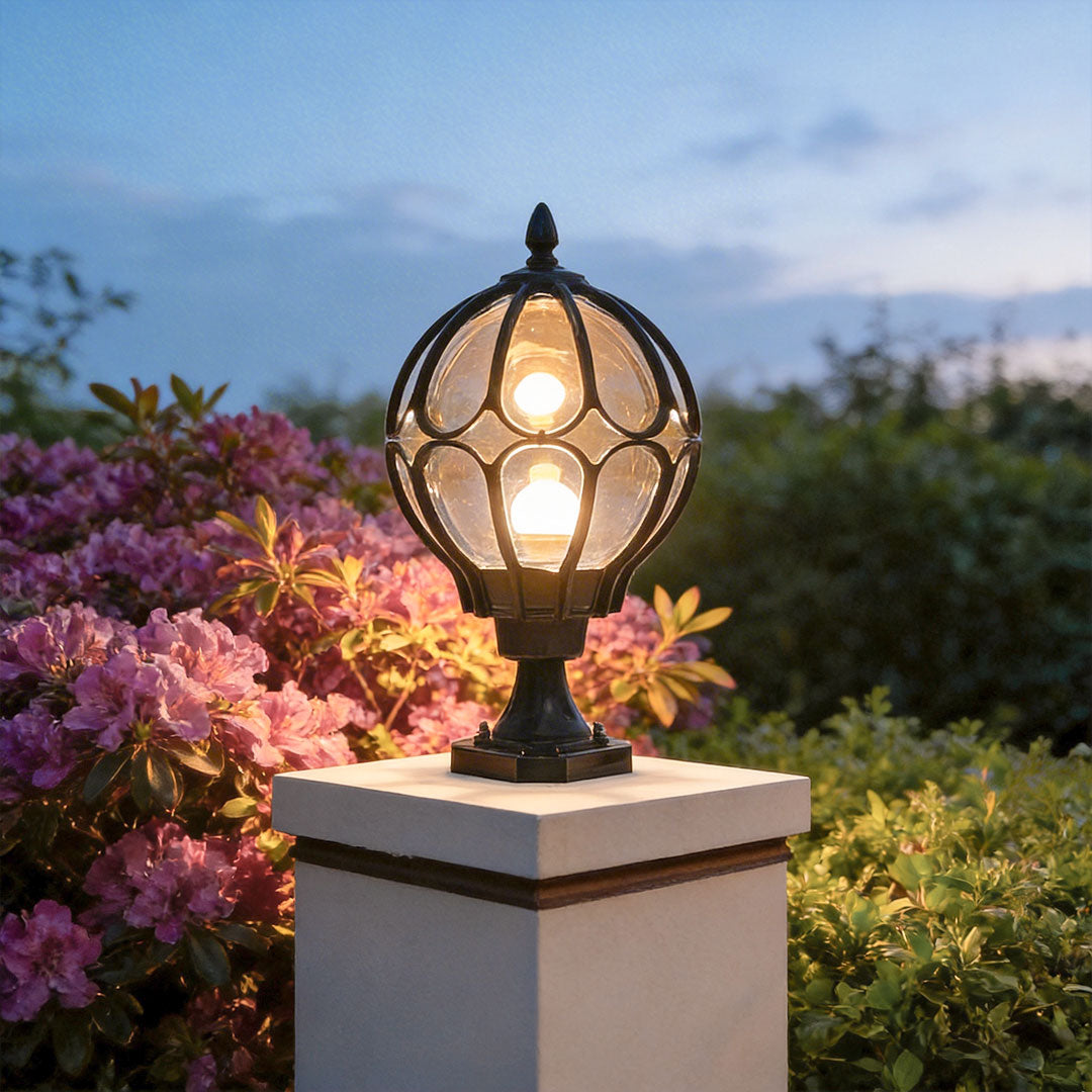 Harrow Globe Pillar Light