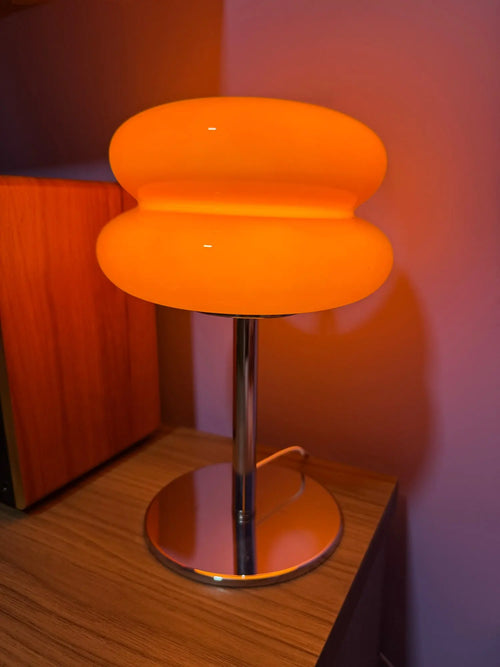 Customer photo of Italian Designer Glass Table Lamp with Chrome Base