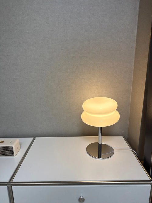Customer photo of Italian Designer Glass Table Lamp with Chrome Base