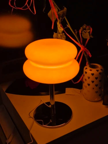 Customer photo of Italian Designer Glass Table Lamp with Chrome Base