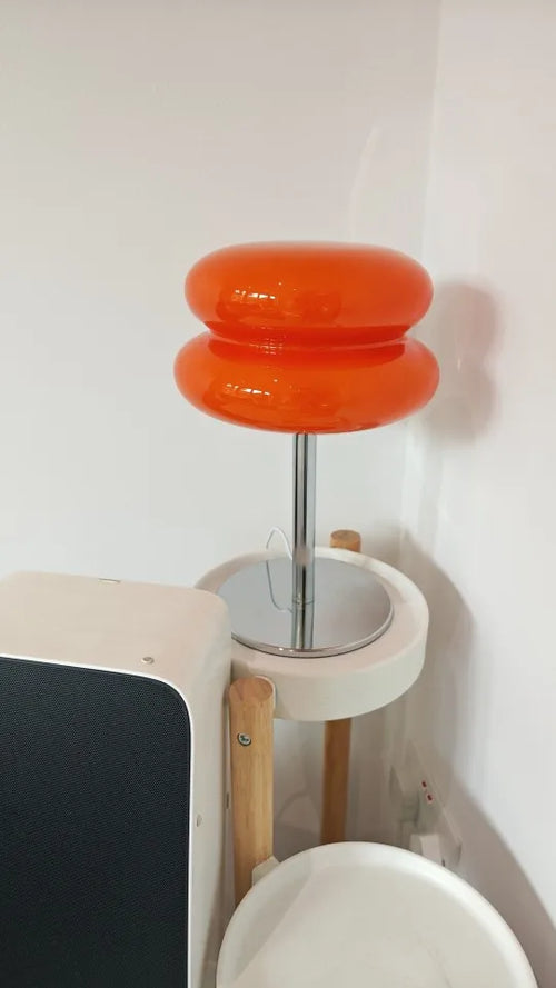 Customer photo of Italian Designer Glass Table Lamp with Chrome Base