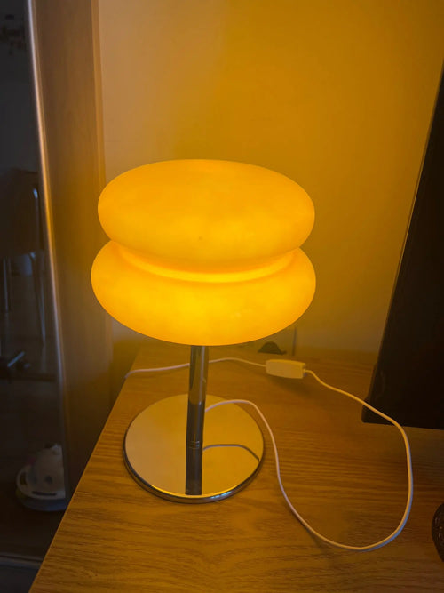 Customer photo of Italian Designer Glass Table Lamp with Chrome Base