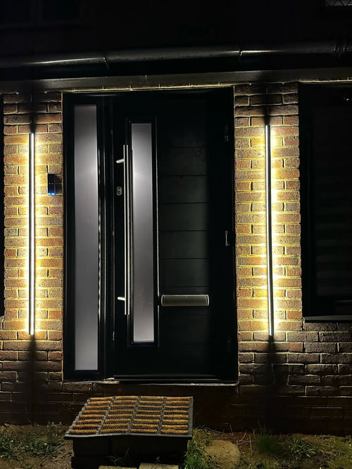 Customer photo of Stratos Linear Outdoor Wall Light
