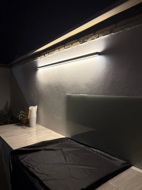 Customer photo of Stratos Linear Outdoor Wall Light