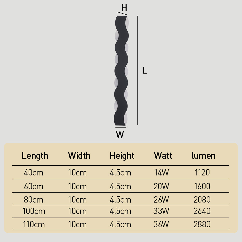 Riva Wave Outdoor Wall Lamp