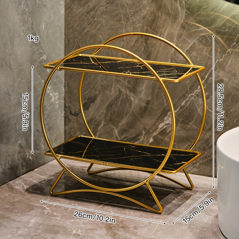 Two Tier Bathroom Organiser with Cat Ear Base