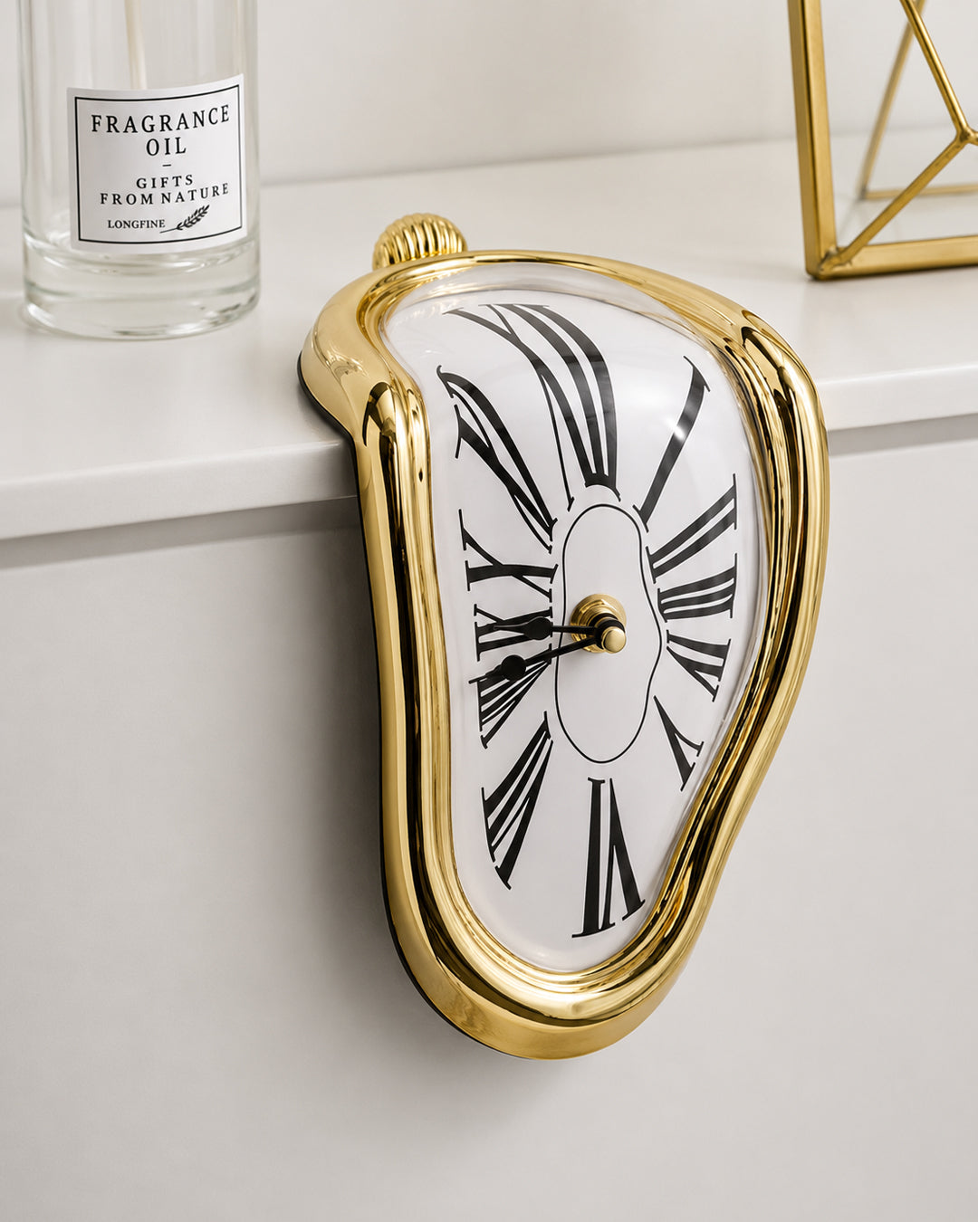 Surrealist Melting Clock for Shelf and Table