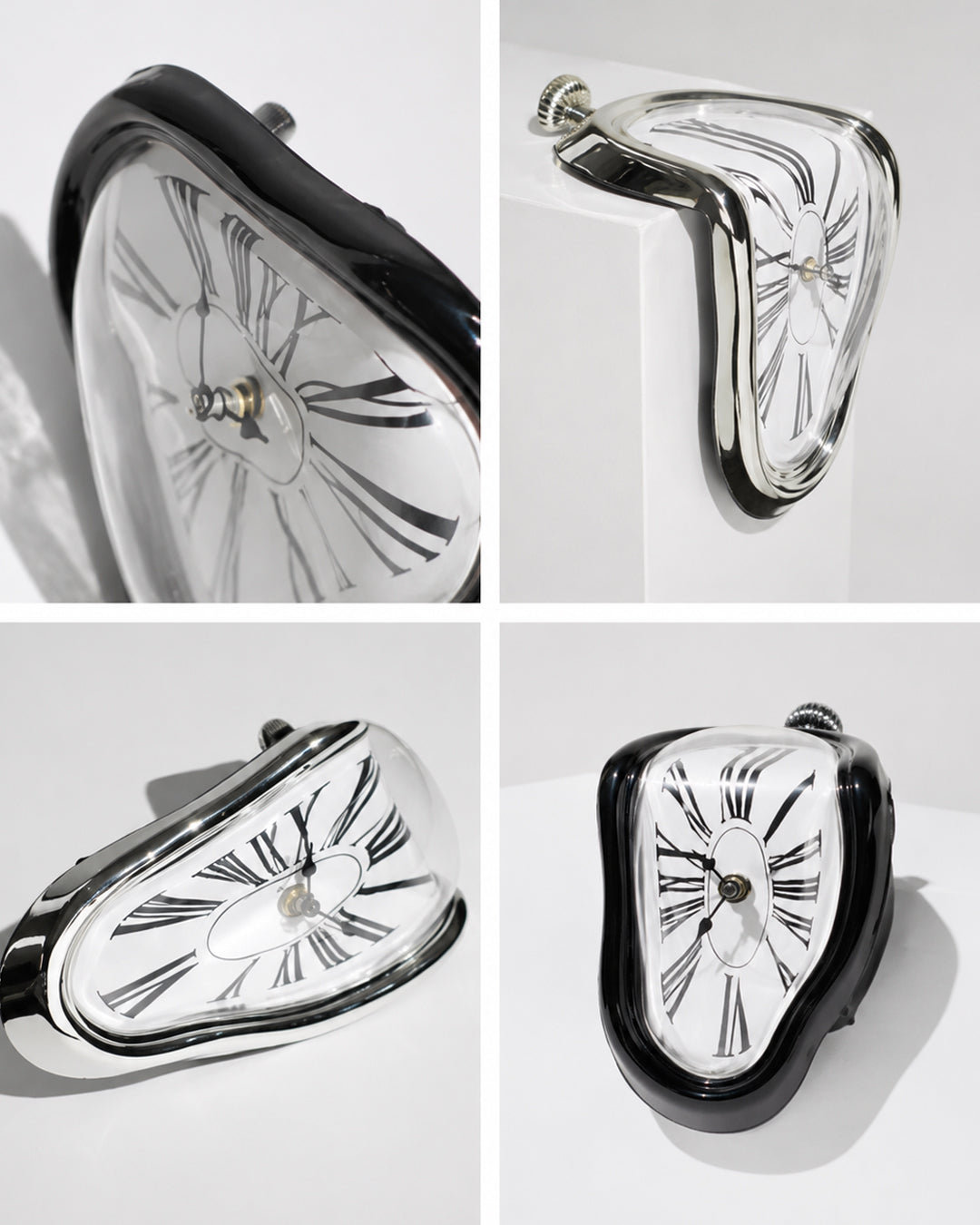 Surrealist Melting Clock for Shelf and Table