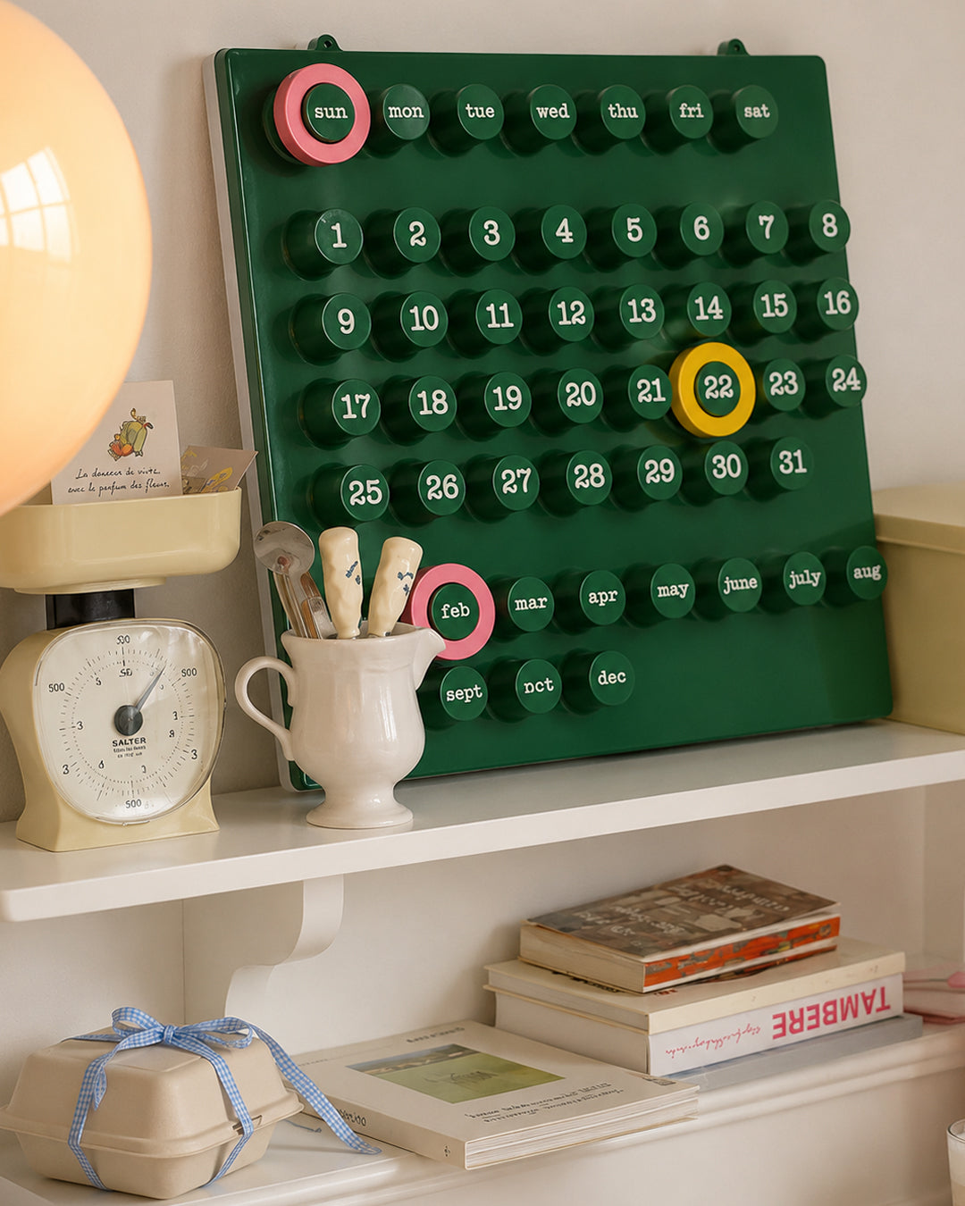 Retro Ring A Date Perpetual Wall Calendar