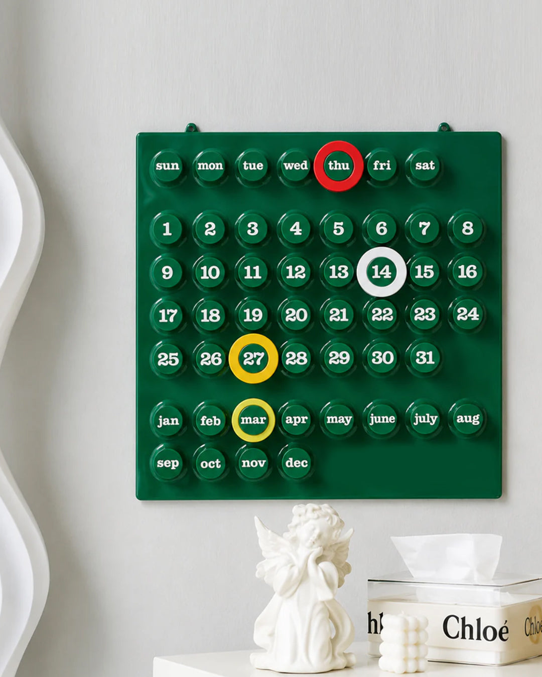 Retro Ring A Date Perpetual Wall Calendar