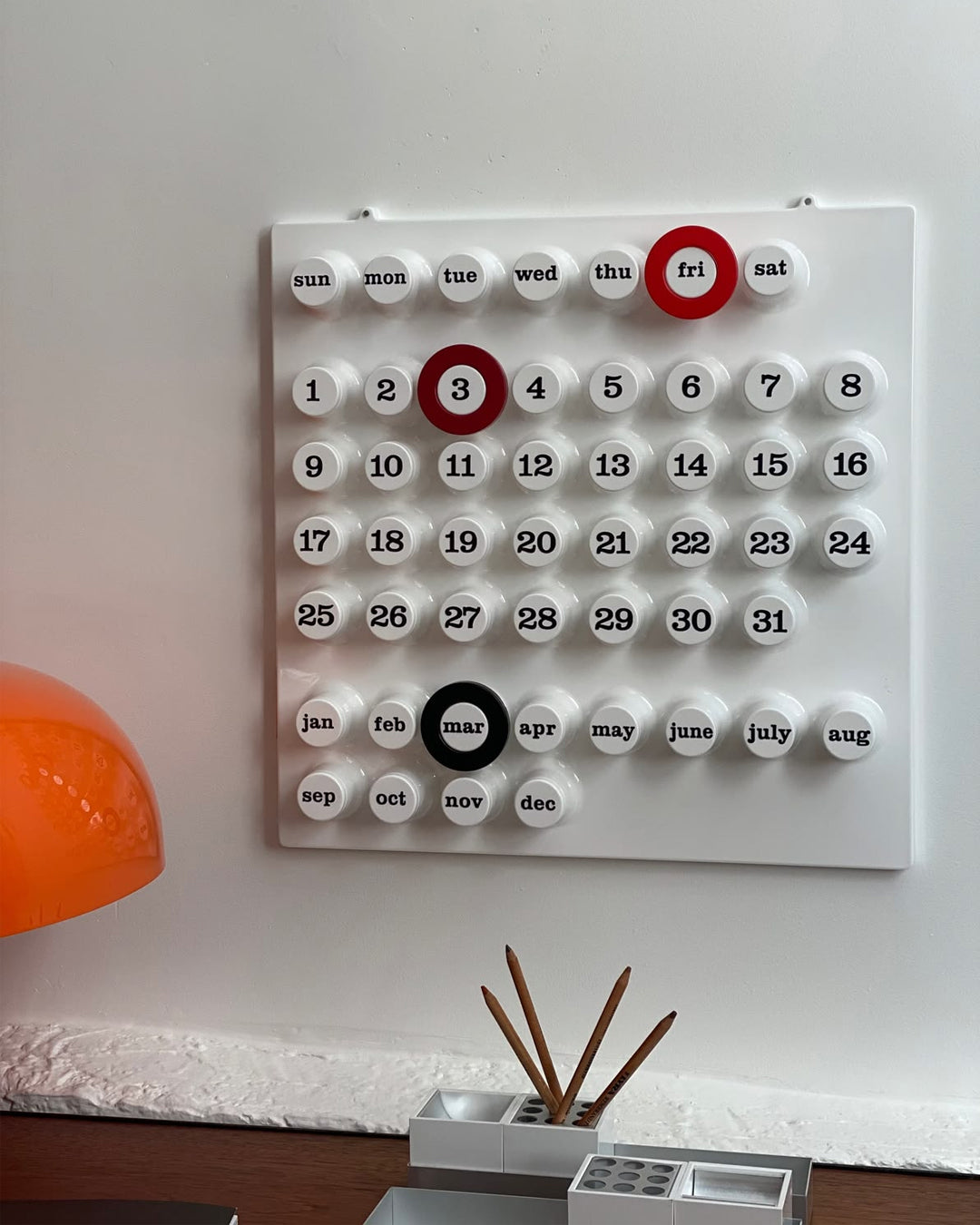 Retro Ring A Date Perpetual Wall Calendar