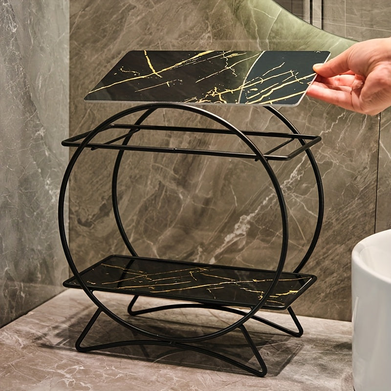 Two Tier Bathroom Organiser with Cat Ear Base