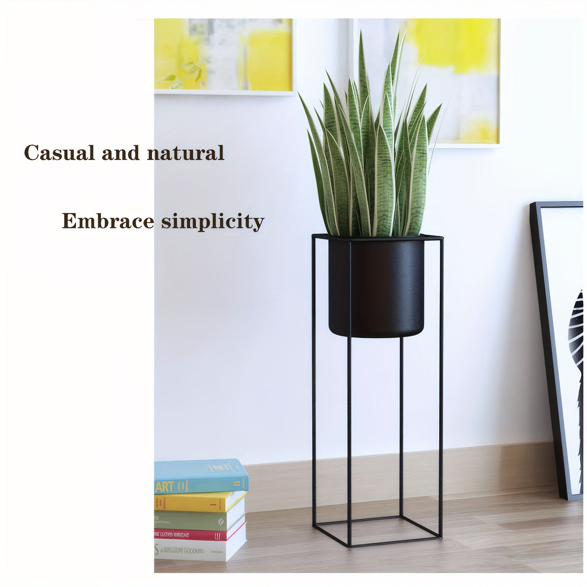 Modern Rectangular Metal Indoor Plant Stand