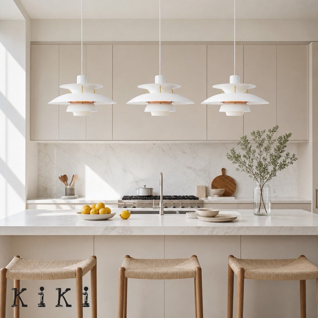 Sawyer Layered Metal Pendant for Dining with Glare Control
