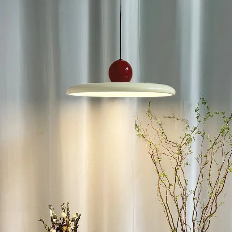 Ellis Bauhaus LED pendant with white shade