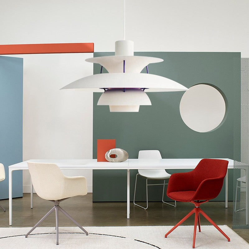 Sawyer Layered Metal Pendant for Dining with Glare Control