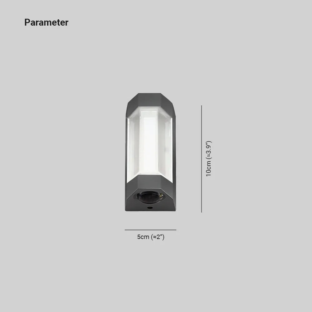 Marve Faceted Outdoor Wall Light