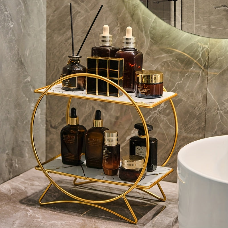 Two Tier Bathroom Organiser with Cat Ear Base
