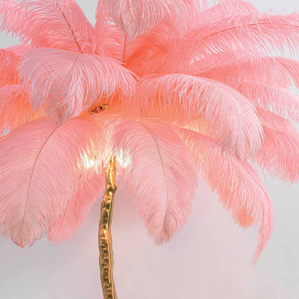 Plume Ostrich Feather Floor Lamp