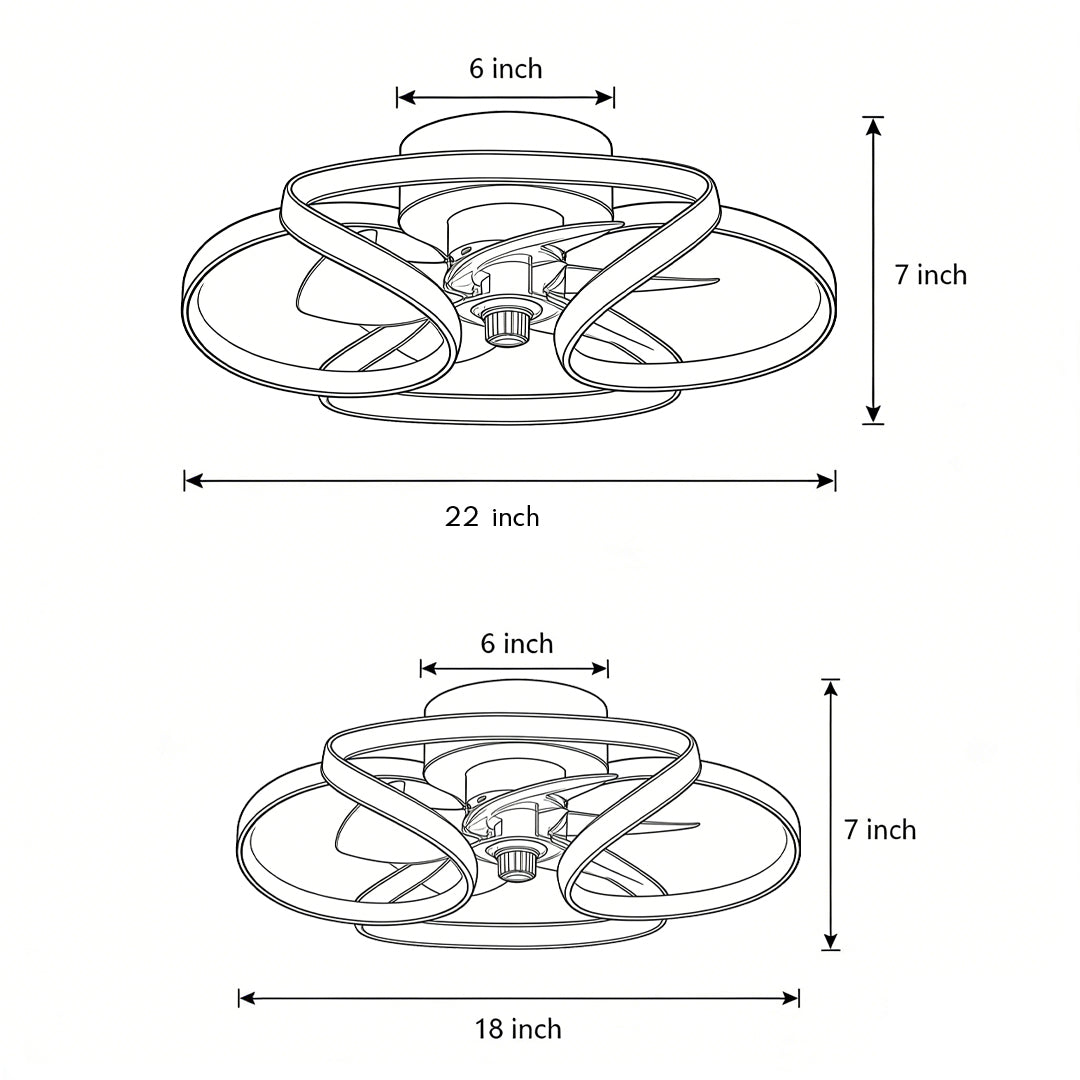 Fiorella Flower Ceiling Fan Light