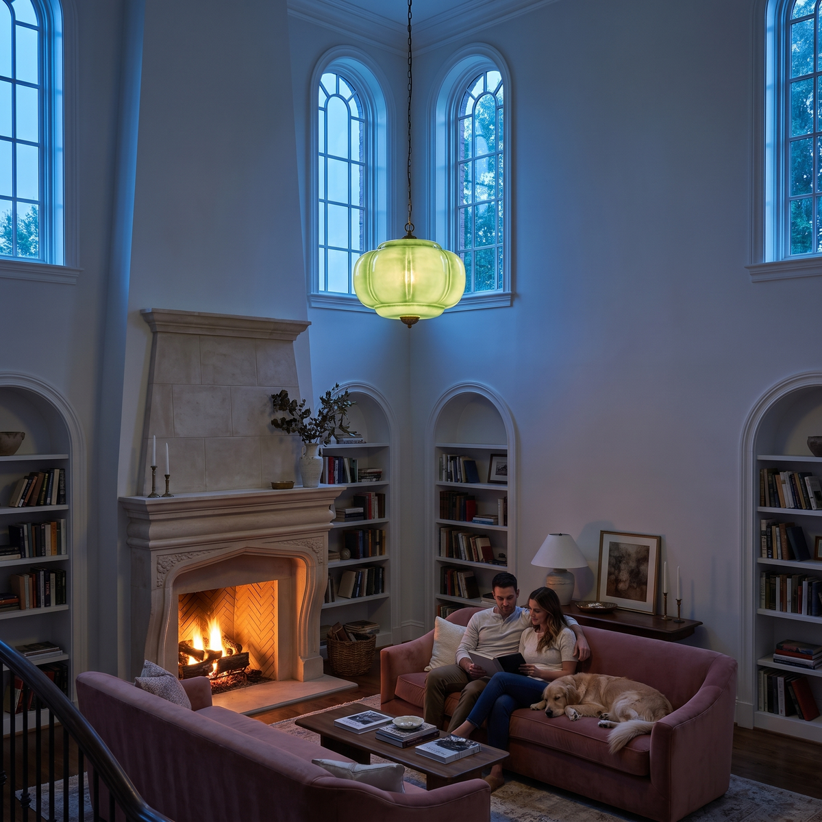 Juliette Sculpted Glass Semi Flush Light for Living Rooms