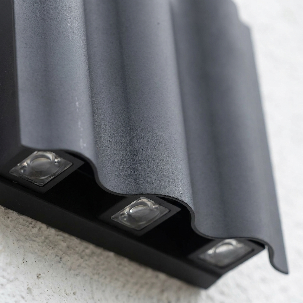 Wavemere Wavy LED Up Down Wall Light for Porches