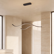 hf-veyra-0 Black 39in curved LED pendant, luxury modern interior