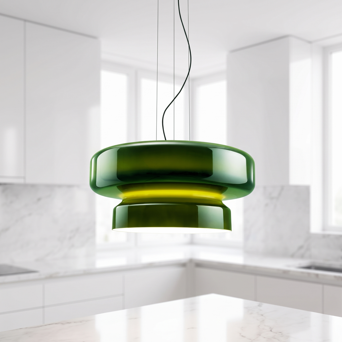 hf-fix-398 Bohemia Glass Pendant, white luxury kitchen