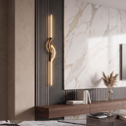 hf-fix-18 Lineo Slim Wall Sconce, darker wall