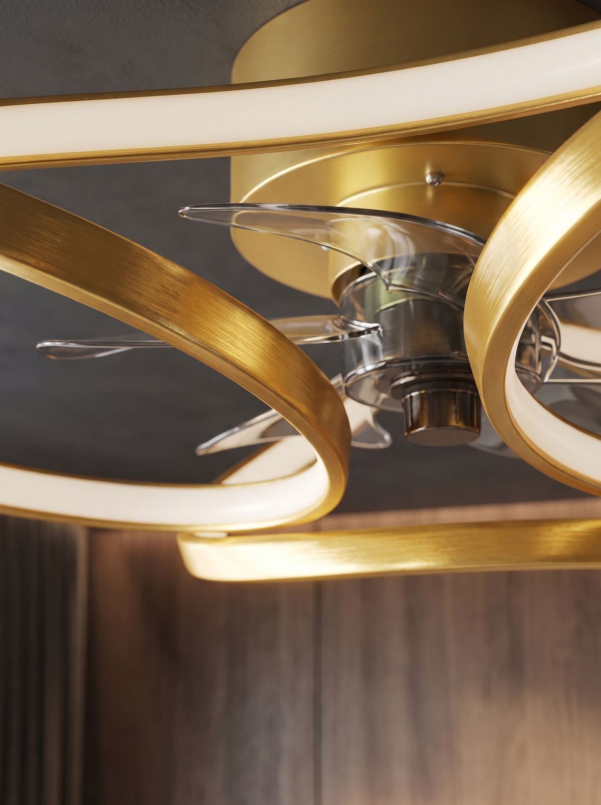 Fiorella Flower Ceiling Fan for Bedrooms with Dimmable LED material close up detail