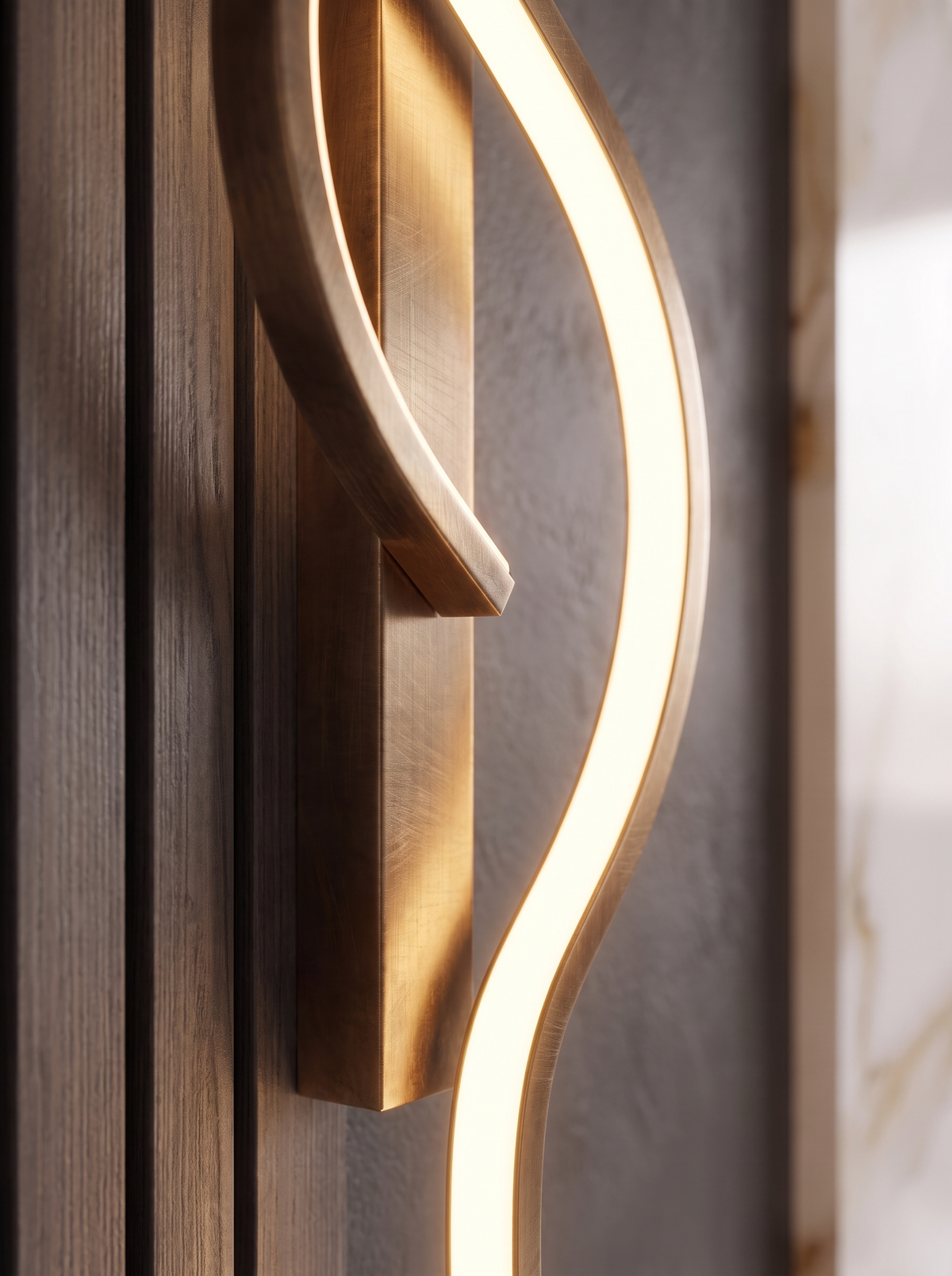Lineo Slim Wall Sconce for Hallways with Stepless Dimming material close up detail
