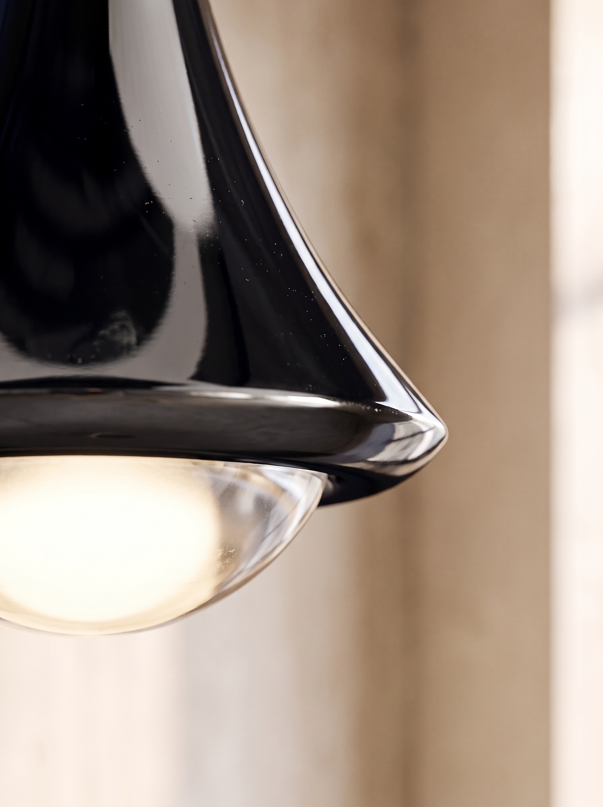 Liora Teardrop Mini Pendant for Kitchen Bars with Soft Glow material close up detail