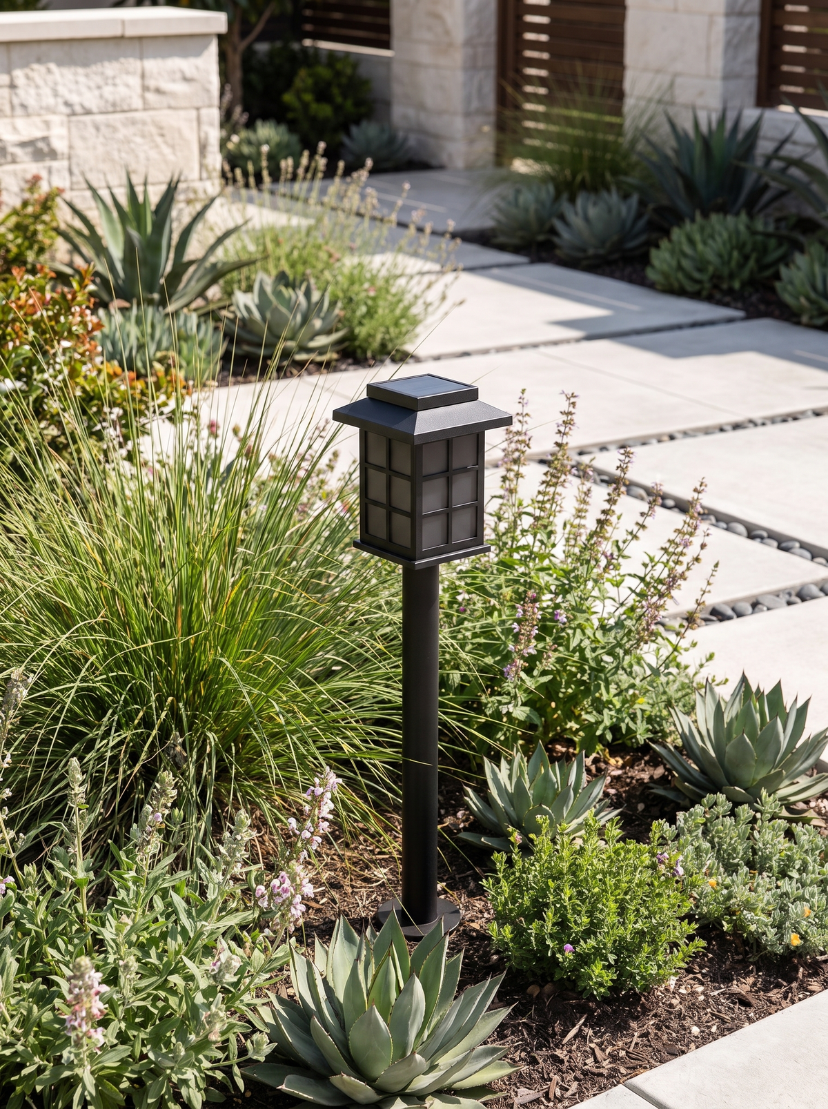 Ambra Solar Path Light for Borders with Copper Warmth daylight scale