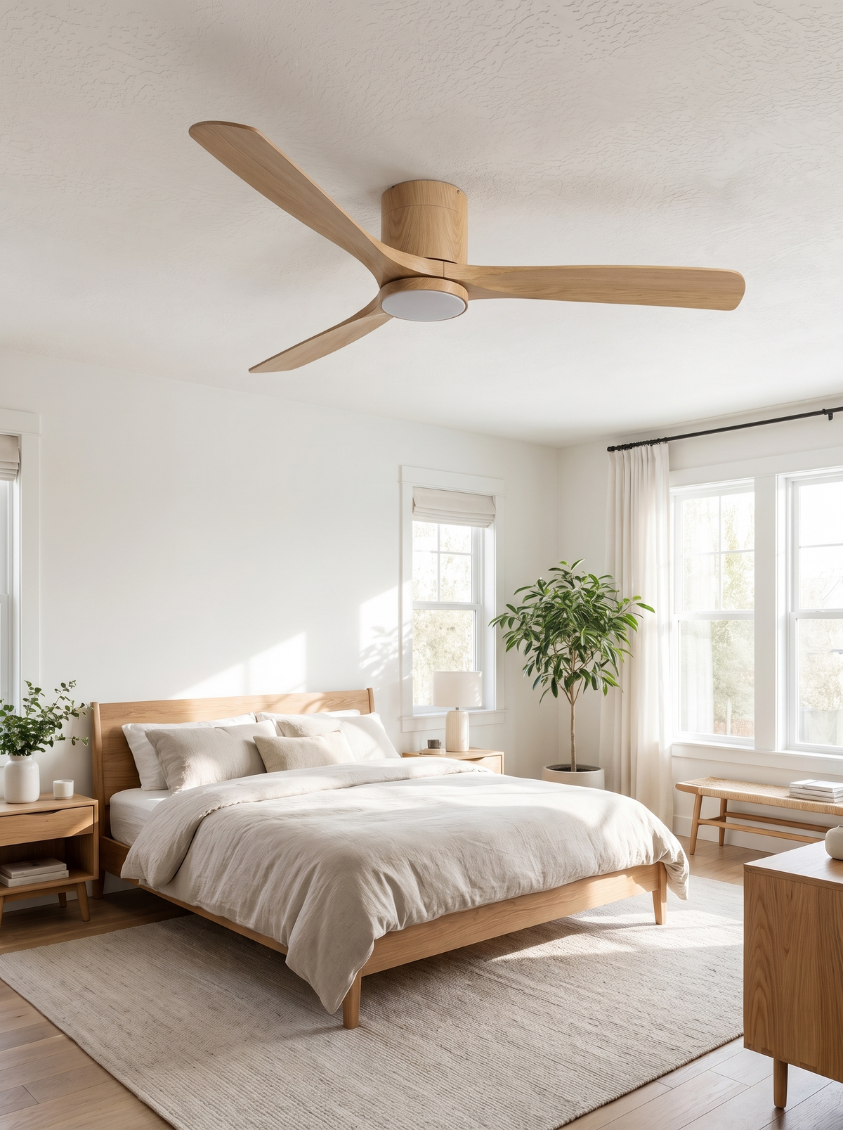 Brisa Nordic Fan Light for Bedrooms with Whisper-Quiet Spin daylight scale