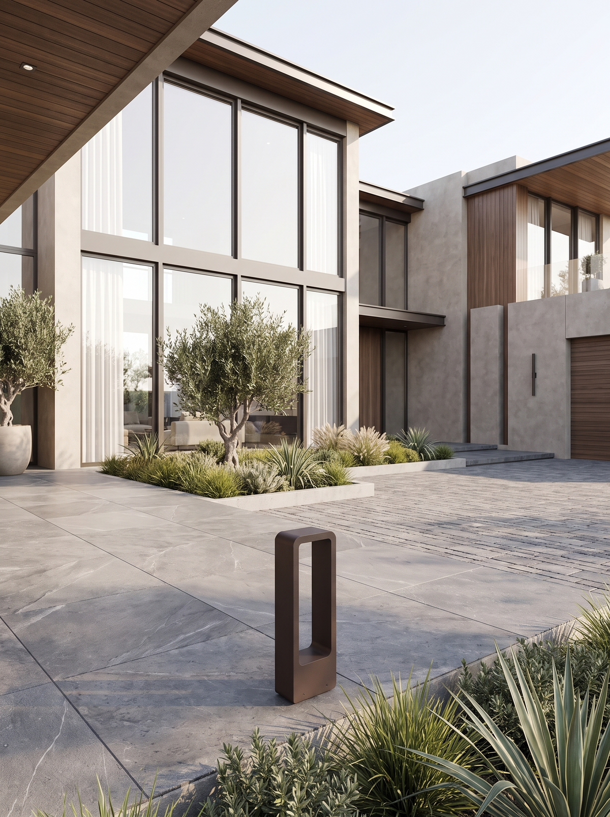 Skagen Ground Bollard Lights for Pathways with Nordic Line daylight scale
