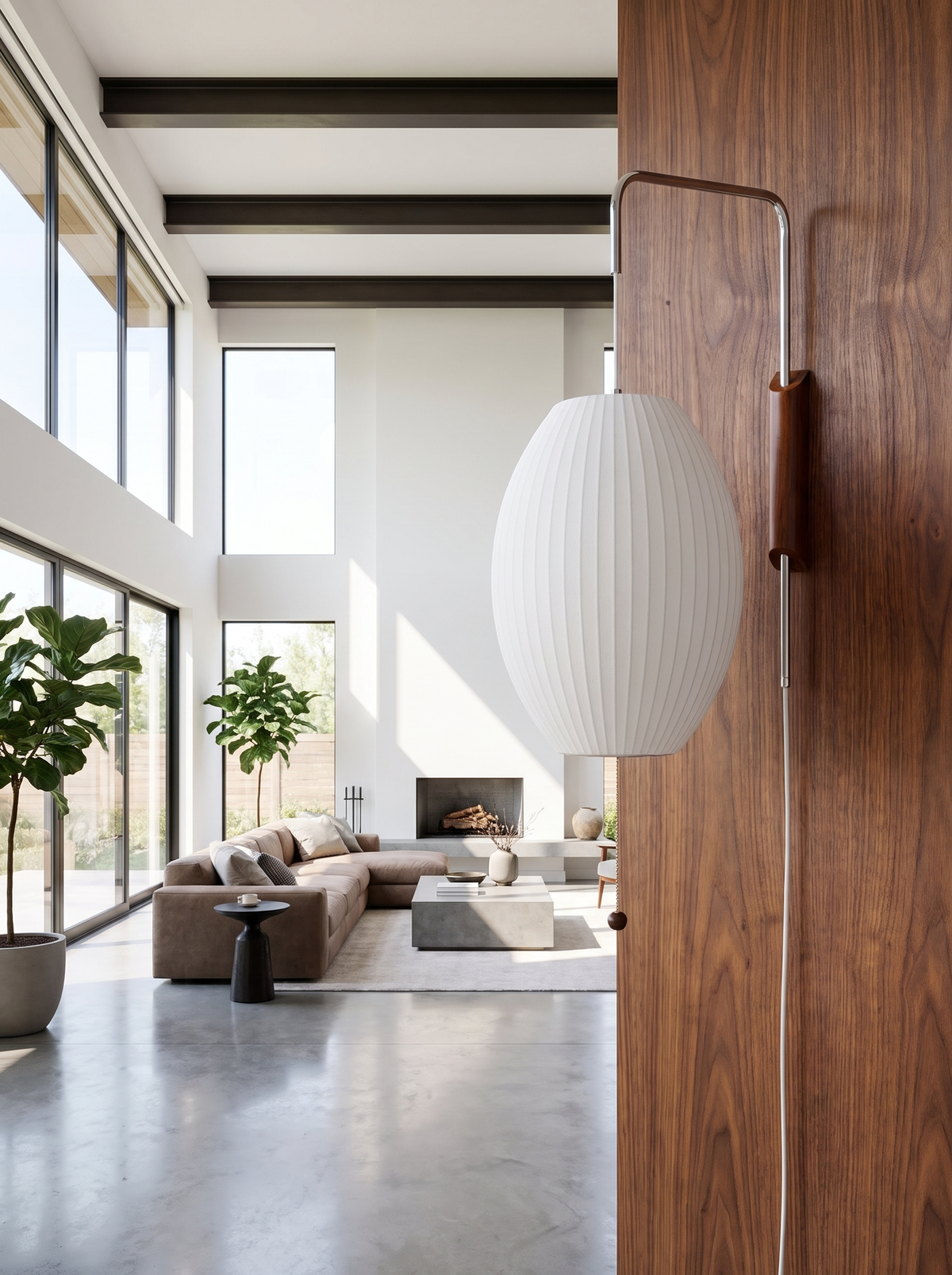 Nelson Bubble Wall Sconce for Nooks with Swivel Reach daylight scale