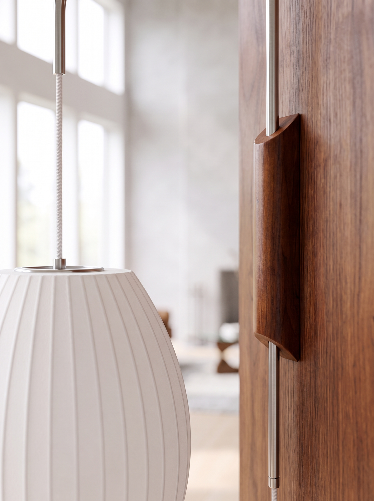 Nelson Bubble Wall Sconce for Nooks with Swivel Reach material close up detail