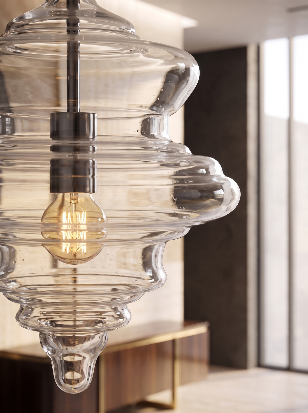 Neverending Glory Pendant for Salons with Theatre Grandeur material close up detail