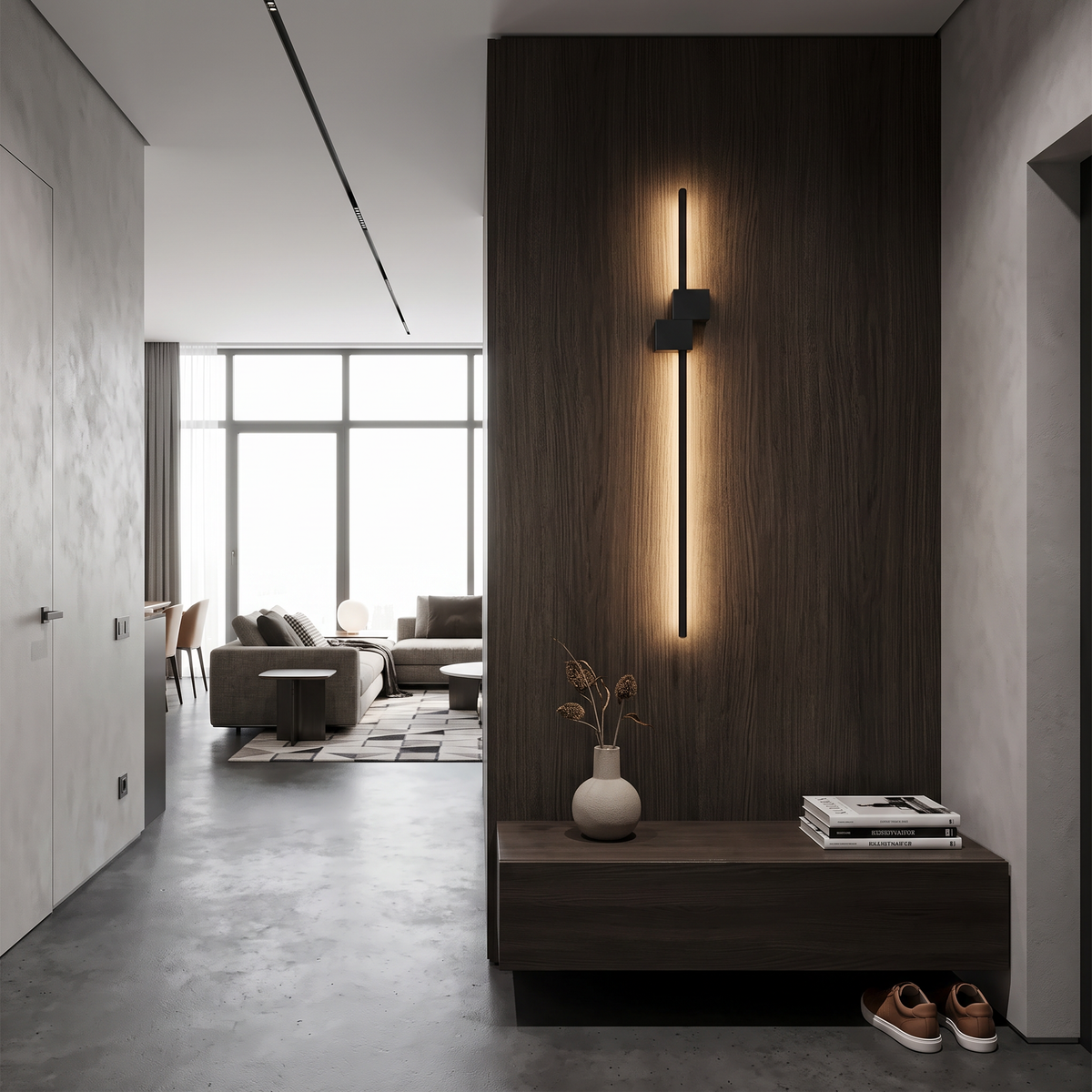 Marlowe Slim Aluminium Wall Light lifestyle