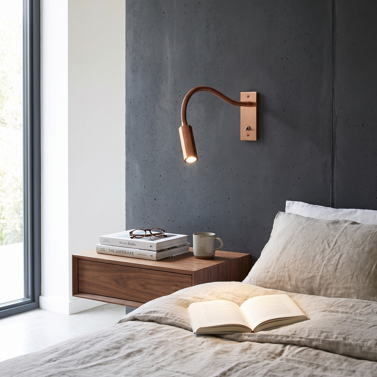 Remy Sleek Reading Wall Light lifestyle